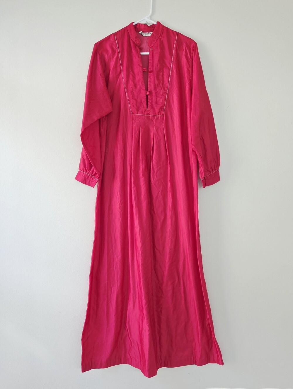 Vintage Christian Dior Nightgown Bright Fuchsia Small
